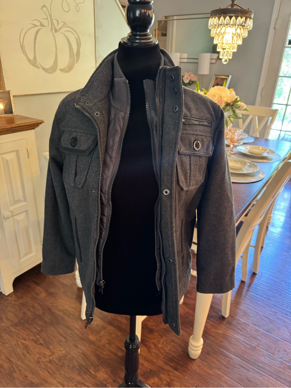 Urban Republic Men's Dark Charcoal Field Jacket